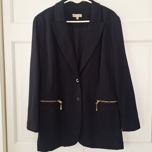 DG2 by Diane Gilman black button front blazer
